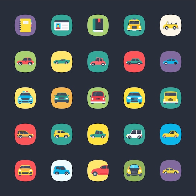 Set of app colored icons