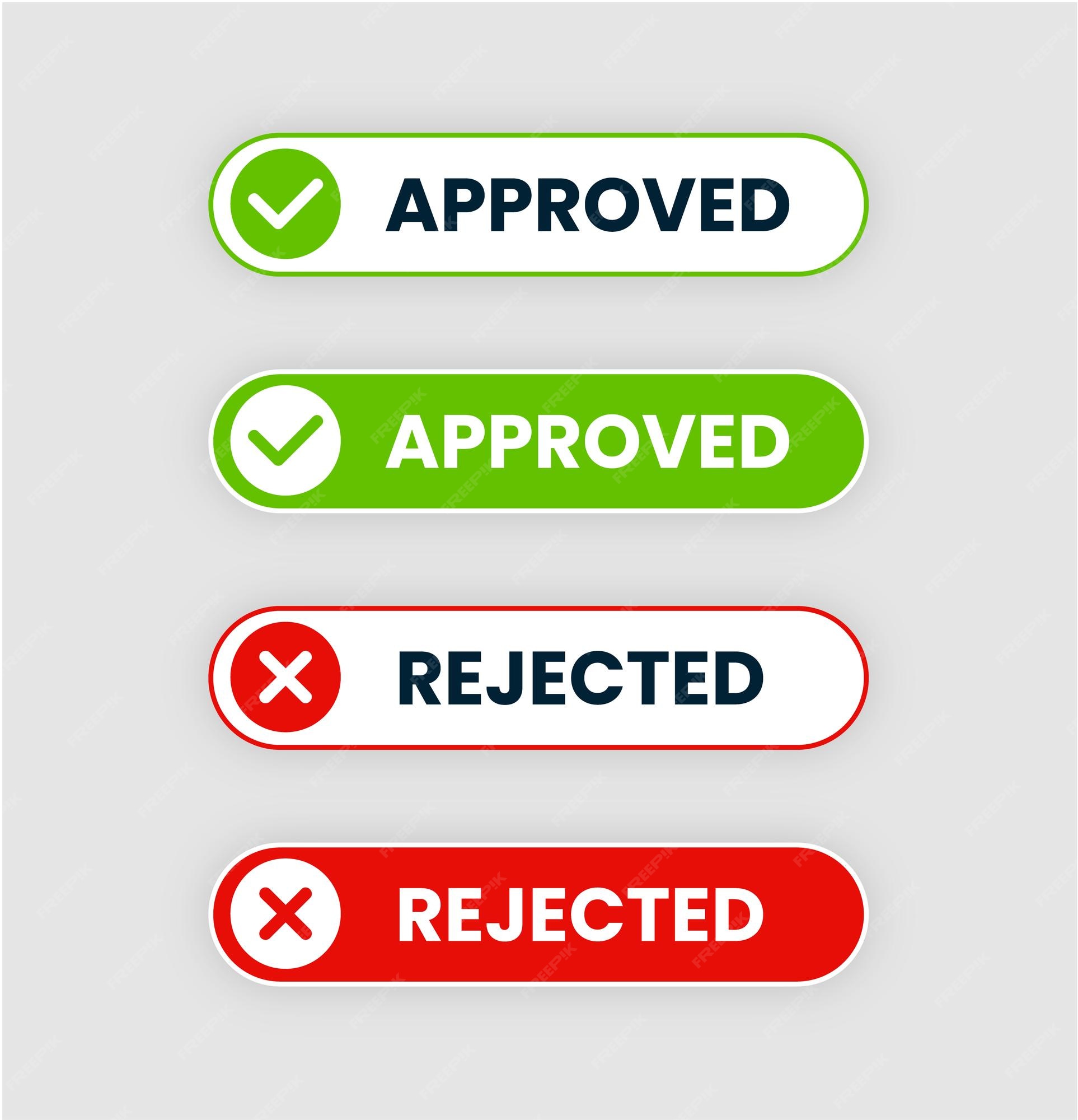 Check Mark And Cross Approved Icon Reject Symbol Stock Illustration -  Download Image Now - iStock