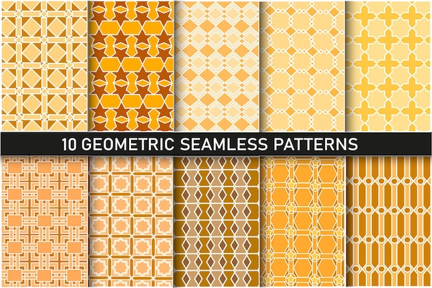 Insieme dei modelli senza cuciture arabi. modello islamico dal design tradizionale geometrico asiatico