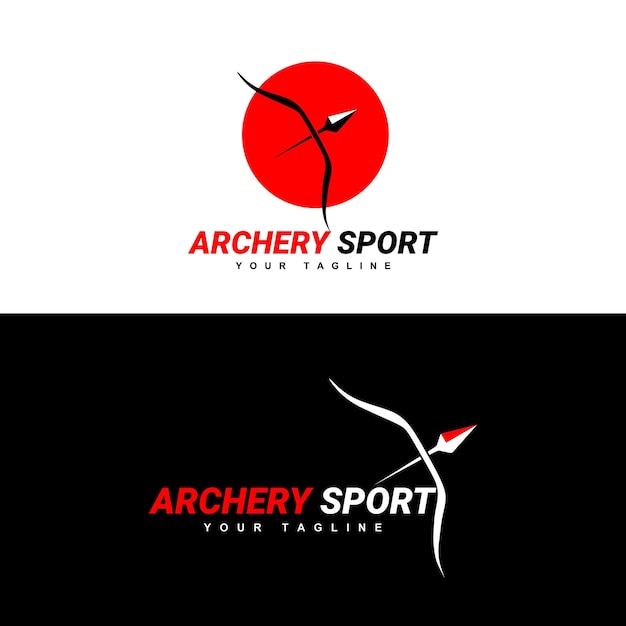 Set of archery Logo Template Design Vector Emblem Design Concept Creative Symbol