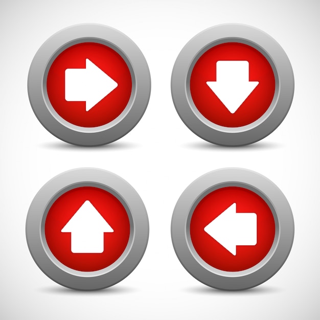 Vector set of arrow buttons,  illustration