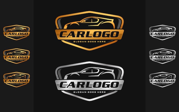 Set auto, auto, automotive logo sjabloon