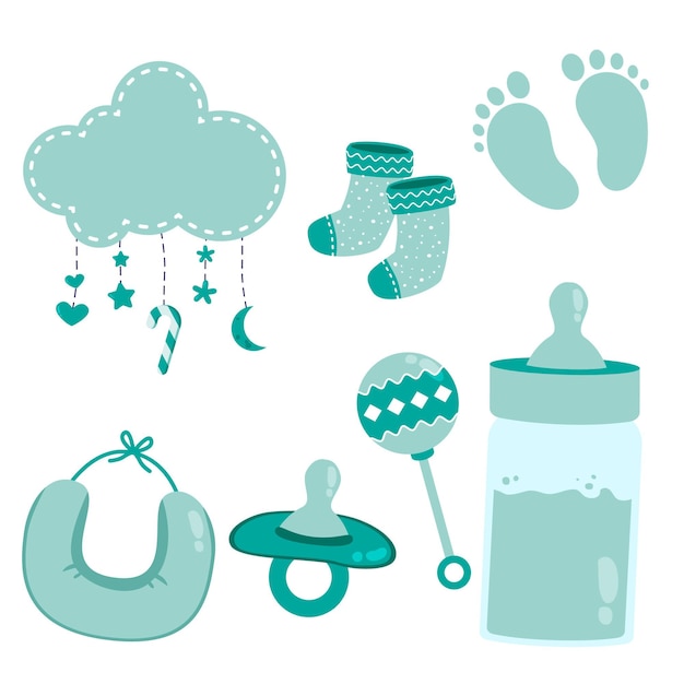 Vector set of baby elements vector design collection, can be use to make poster