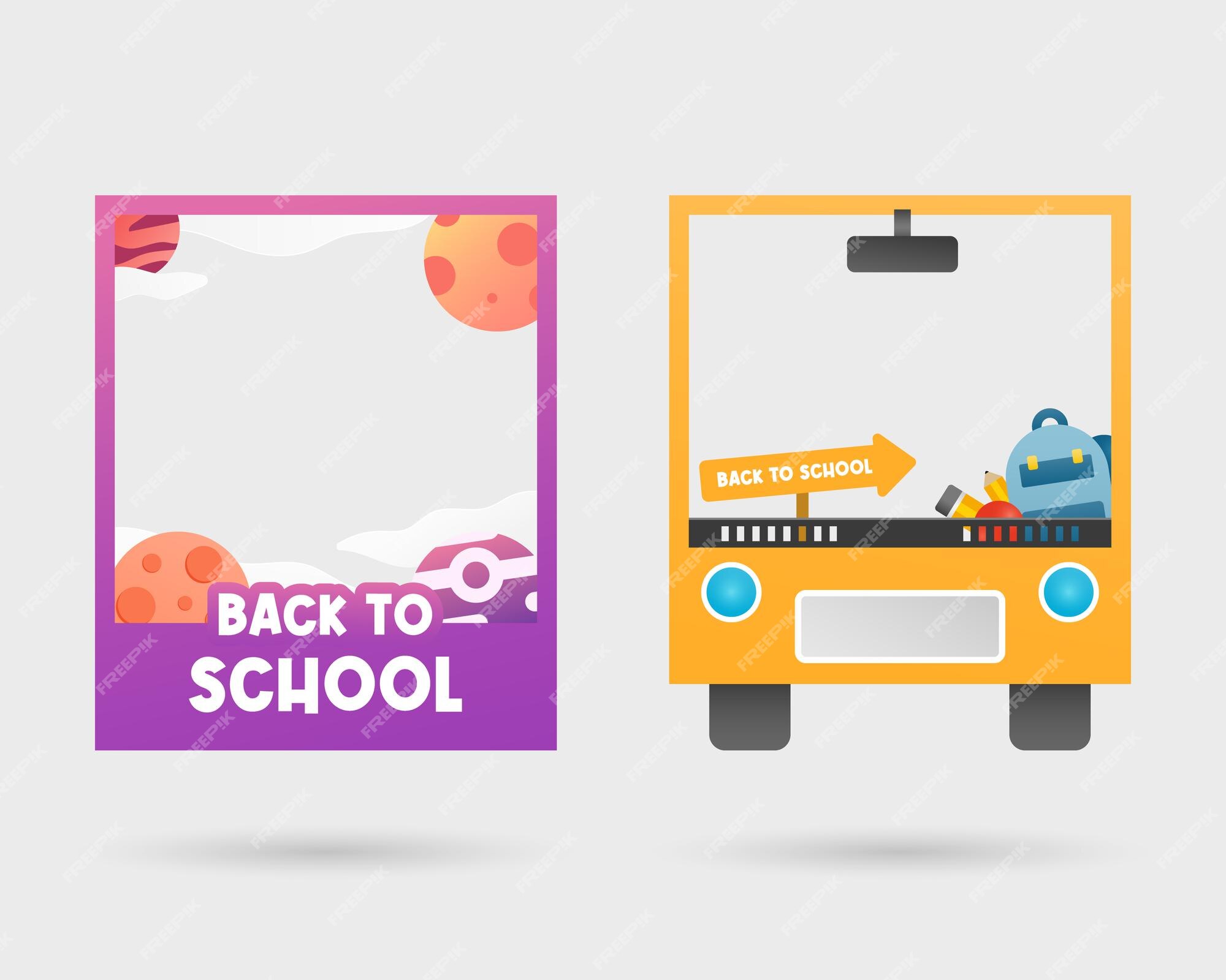 School Bus Photo Booth Frame Back to School Photo Booth Prop 