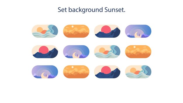 Set background sunset