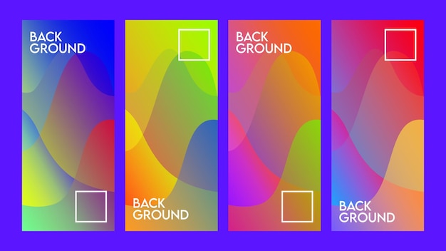 a set of background with gradient abstract and modern style