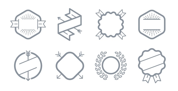 Vector set of badges and emblems vector illustration