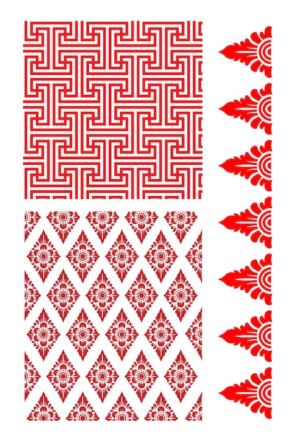 A set of balinese patterns graphic