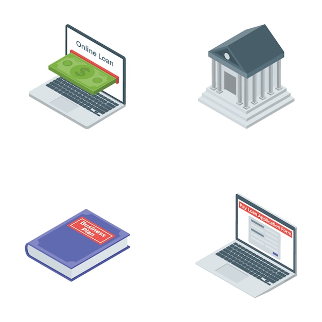 Set of banking icons