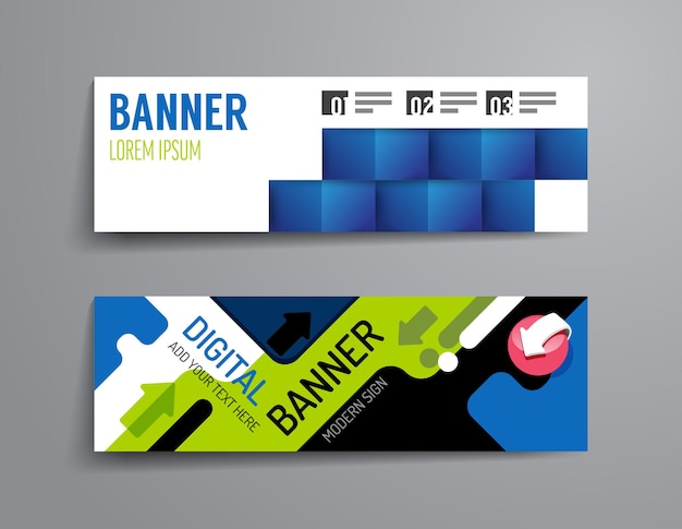 Set banner sjabloon vector design.graphic of website lay-out vector.can worden gebruikt voor infographics.