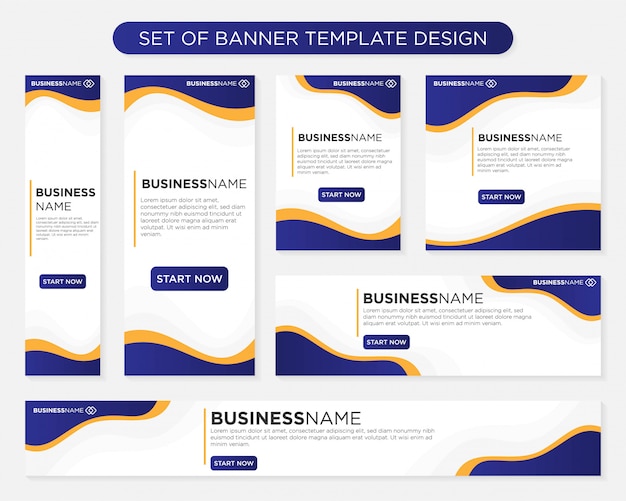 Set of banner template design