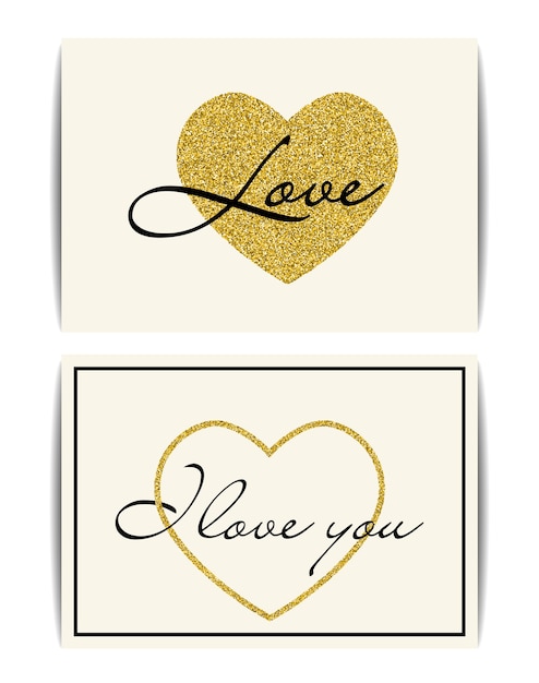 Set of banner templates with love symbol.