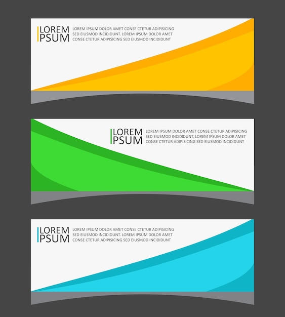 A set of banners for a business or social media banner design and website template design Modern