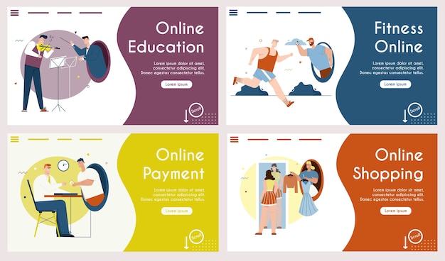 Set banners of online education