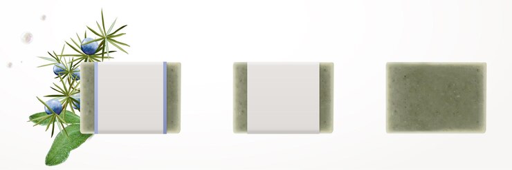 Vector set of bar soap mockup