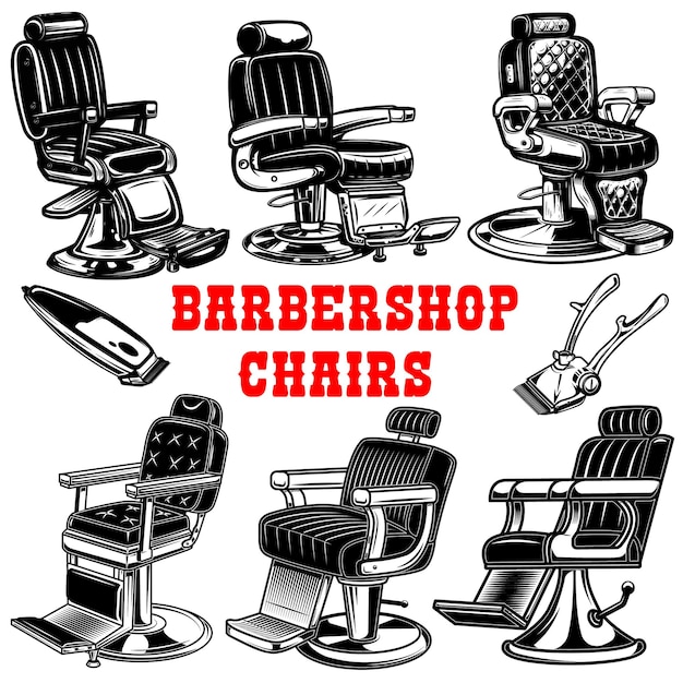 Vintage set barbershop accessoris vector 12670839 Vector Art at Vecteezy