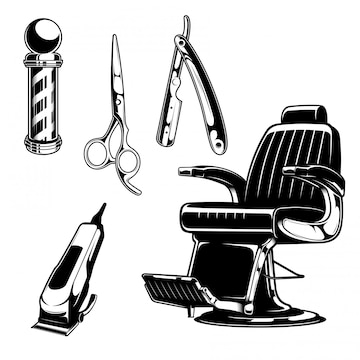 Barbershop Accessory Set, Vector Illustration For Your Design Royalty Free  SVG, Cliparts, Vectors, and Stock Illustration. Image 59236544.