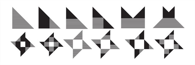 Set of basic shapes as design elements
