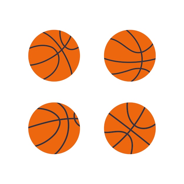 Set of basketball balls