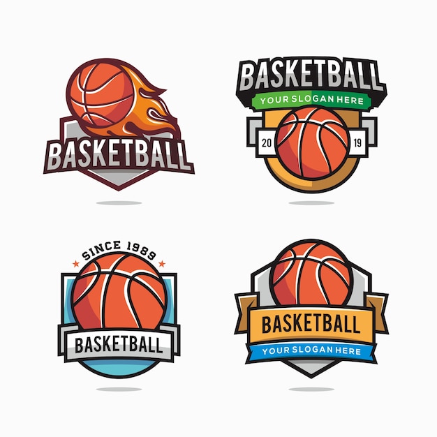 Set di logo di basket per la tua squadra