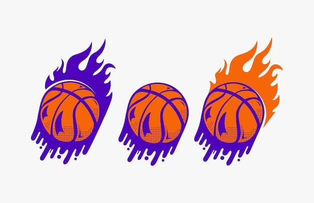 Set Basketball Speed Art Style with Modern Vector Design