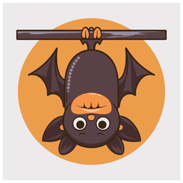 Vector set of bat flat cartoon isolated on white background vector illustration white background