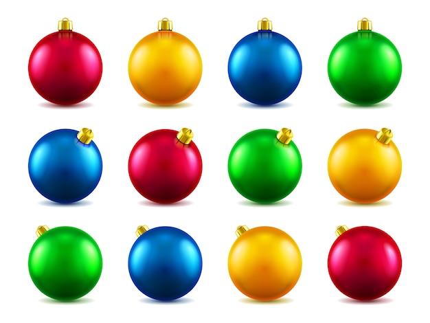 Set of baubles for ornamenting christmas tree