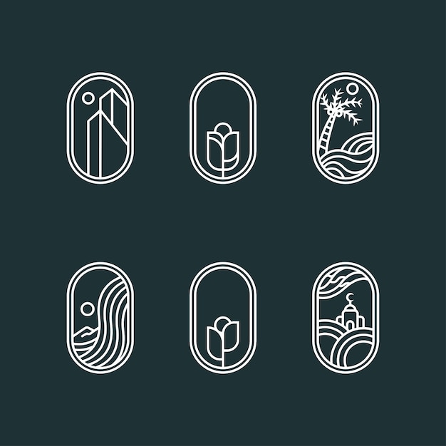 Vector set bedrijfslogo-ontwerp