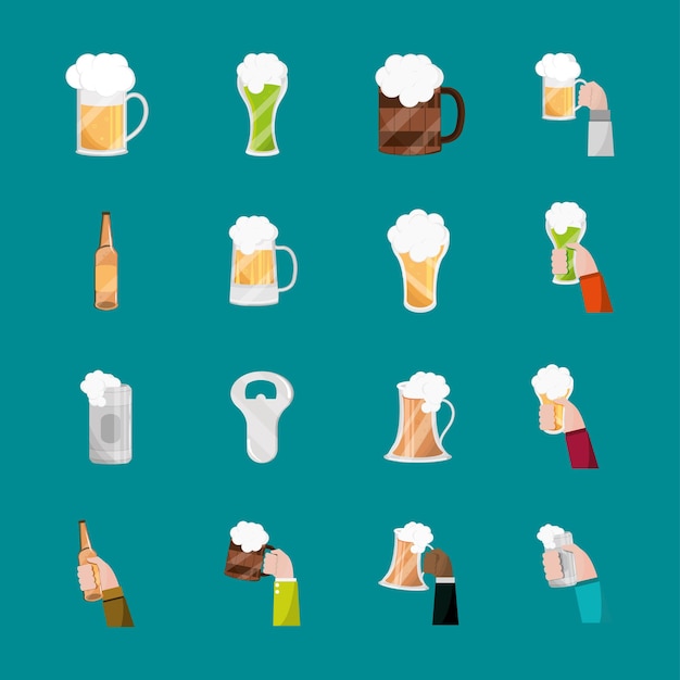 Set of beer icons