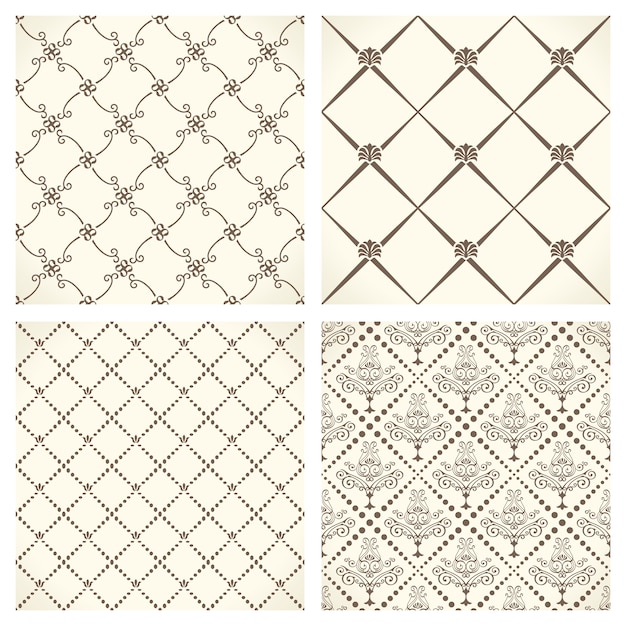 Set of beige seamless textures