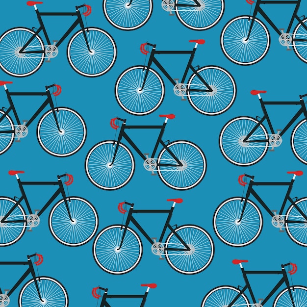 Set bicycle pattern background