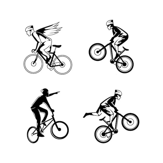 Vector set of bicycle sport logo design