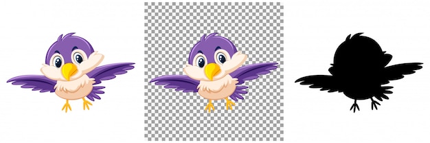 鳥のキャラクターのセット