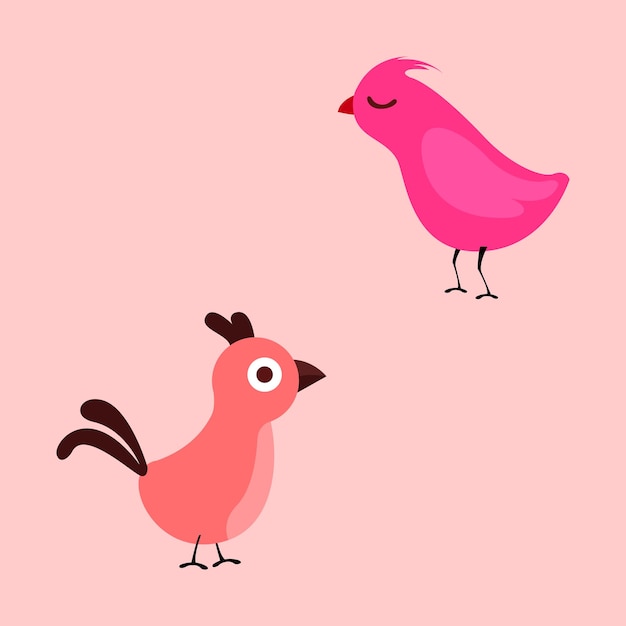 Набор премиальных векторных иллюстраций птиц