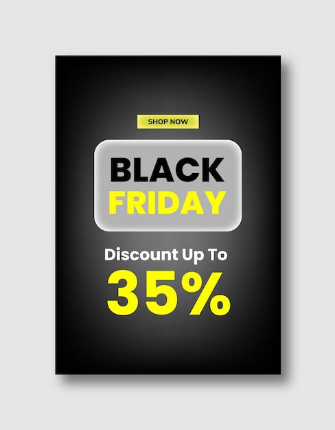 Set of Black Friday sale poster and flyer template