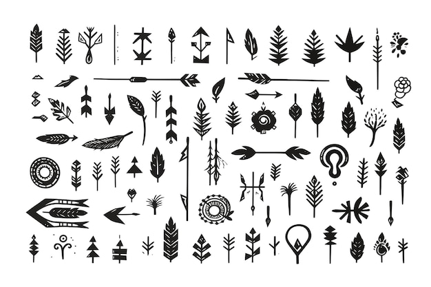 Set of black hand drawn arrow element vector Dotted and curvy lines Scribble elements cursors Sketch style doodle Collection of pointers Vector