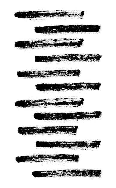 A set of black lines drawn with a brush.