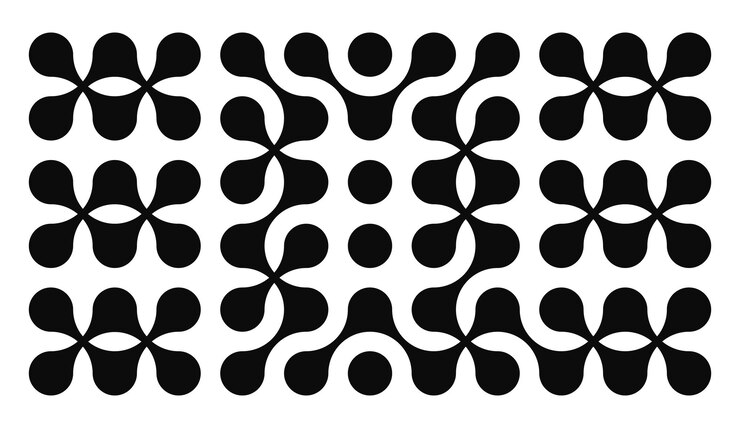 Vector set black metaballs isolated on a white background modern contemporary geometric shapes and element