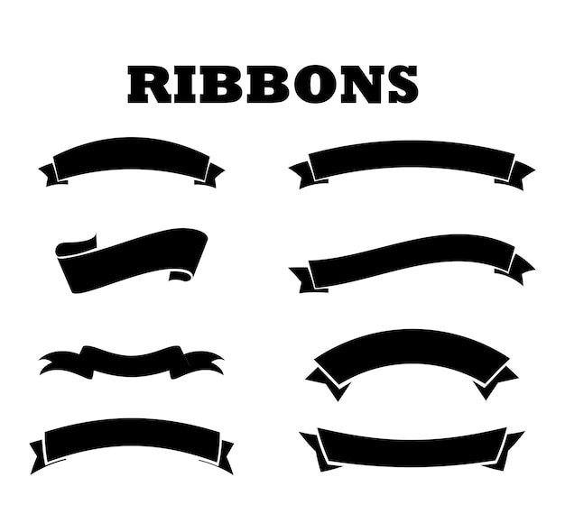 set of black ribbons header