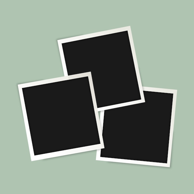 Vector set of blank photo frames