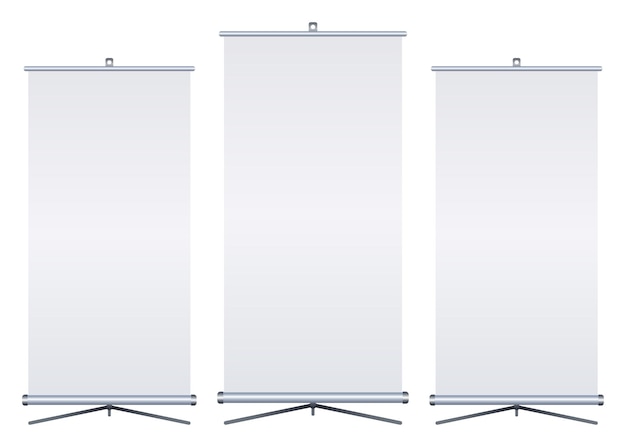 白で隔離の空白のロールアップのセット