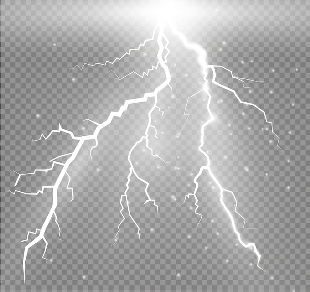 Vector set bliksemschichten illustratie