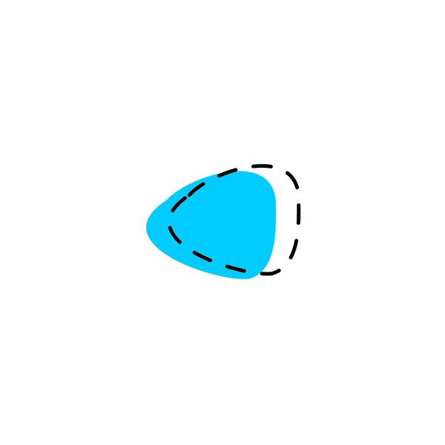 set blob hand draw element set hand drawn