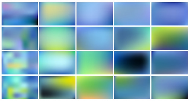 Set of blue abstract backgrounds.