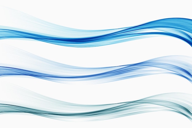 Vector set of blue abstract wave design vector element