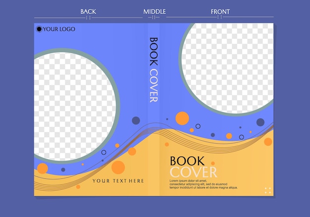 set of blue color book cover designs with dynamic geometric elements. modern and elegant background