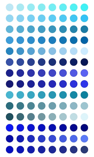 Set of blue color palette Vector illustration