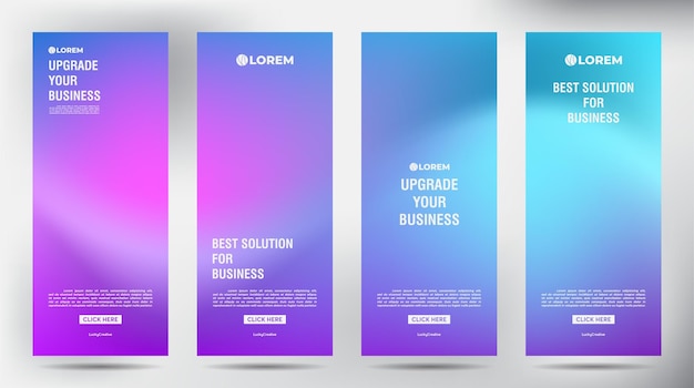 Set of Blurred Purple roll up business brochure flyer banner design vertical template cover presentation background modern publication xbanner and flagbanner Roll up banner stand template design