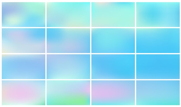 Set of blurry horizontal backgrounds.