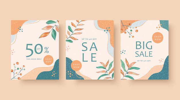 Set boho sale promotiebanners